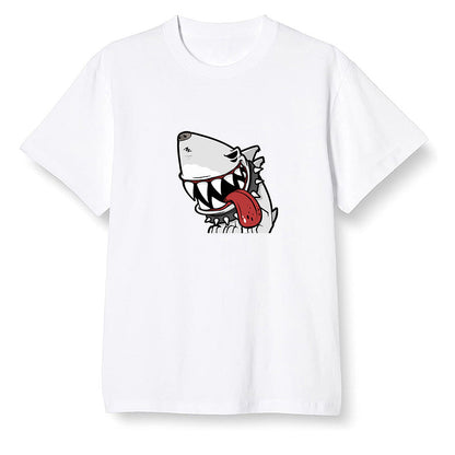 Pop Colour AJ1 Retro High OG Chicago - Shark dog - White Men T-shirt