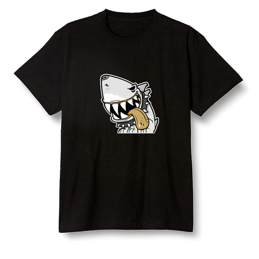 Pop Colour AJ1 Retro High OG Yellow Ochre - Shark dog - Black Men T-shirt
