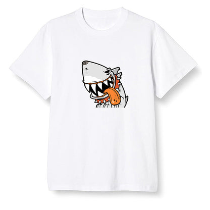 Pop Colour AJ1 Retro High OG Shattered Backboard Away - Shark dog - White Men T-shirt