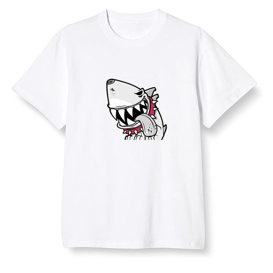 Pop Colour AJ1 Retro High OG Light Smoke Grey - Shark dog - White Men T-shirt