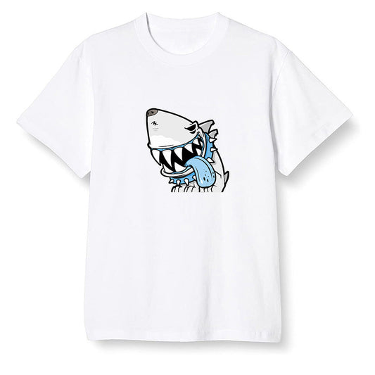 Pop Colour AJ1 Retro High OG University Blue - Shark dog - White Men T-shirt