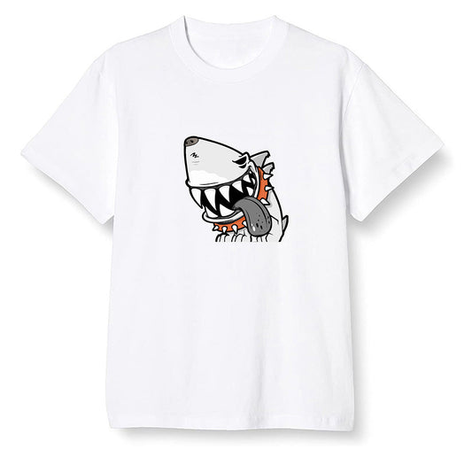 Pop Colour AJ1 Retro High OG Electro Orange - Shark dog - White Men T-shirt
