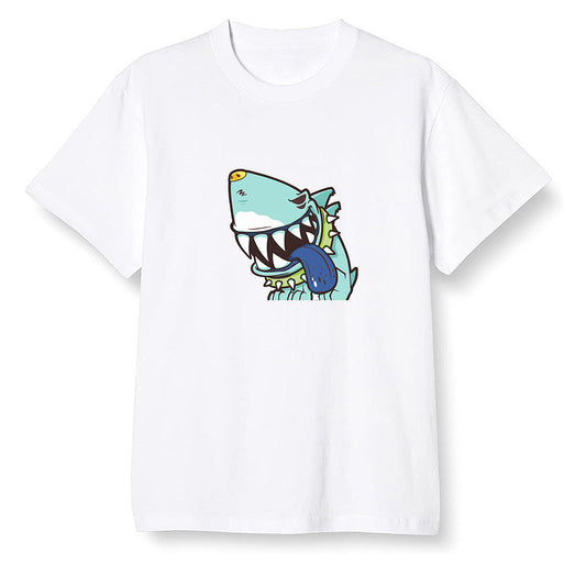 Pop Colour AJ1 Retro High OG Tokyo Bio Hack - Shark dog - White Men T-shirt
