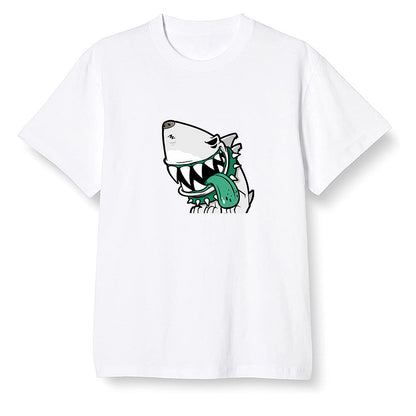 Pop Colour AJ1 Retro High OG Pine Green J10443 - Shark dog - White Men T-shirt