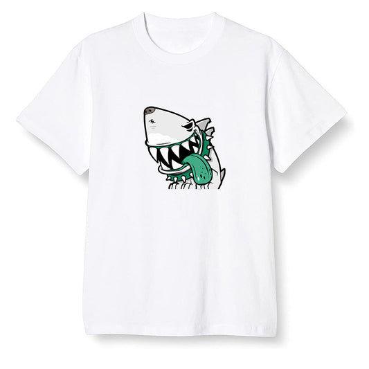 Pop Colour AJ1 Retro High OG Pine Green J10443 - Shark dog - White Men T-shirt