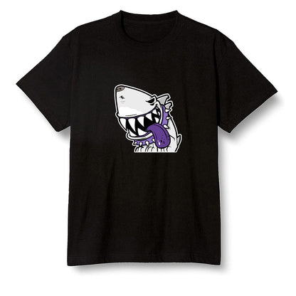 Pop Colour AJ1 Retro High OG Court Purple - Shark dog - Black Men T-shirt
