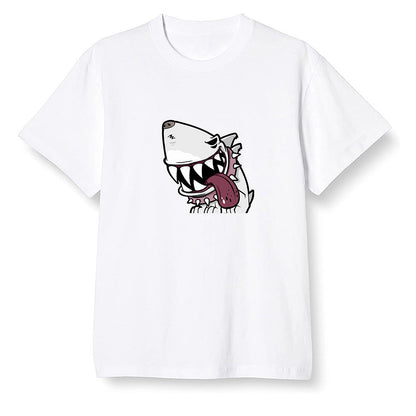 Pop Colour AJ1 Retro High OG Bordeaux - Shark dog - White Men T-shirt