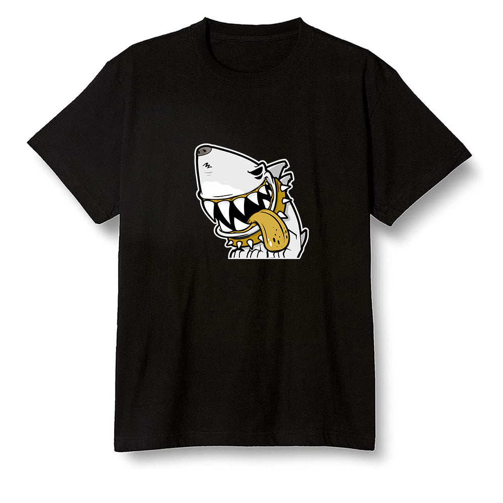 Pop Colour AJ1 Retro High OG Rookie Of The Year - Shark dog - Black Men T-shirt