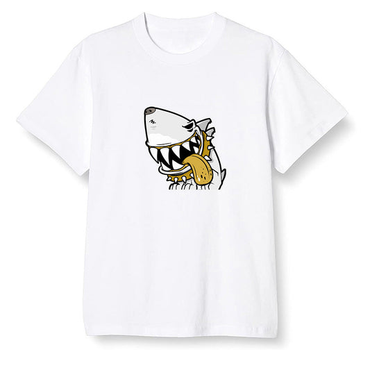 Pop Colour AJ1 Retro High OG Rookie Of The Year - Shark dog - White Men T-shirt
