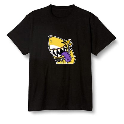 Pop Colour AJ1 Mid SE University Gold - Shark dog - Black Men T-shirt