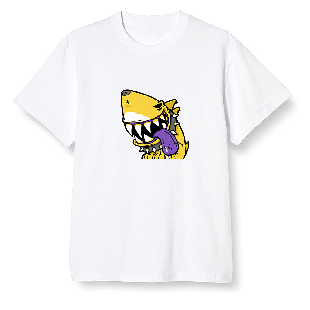 Pop Colour AJ1 Mid SE University Gold - Shark dog - White Men T-shirt