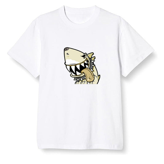 Pop Colour AJ1 Retro Hi Prm Mushroom - Shark dog - White Men T-shirt