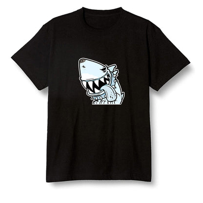 Pop Colour AJ1 NRG Joint Model - White - Shark dog - Black Men T-shirt