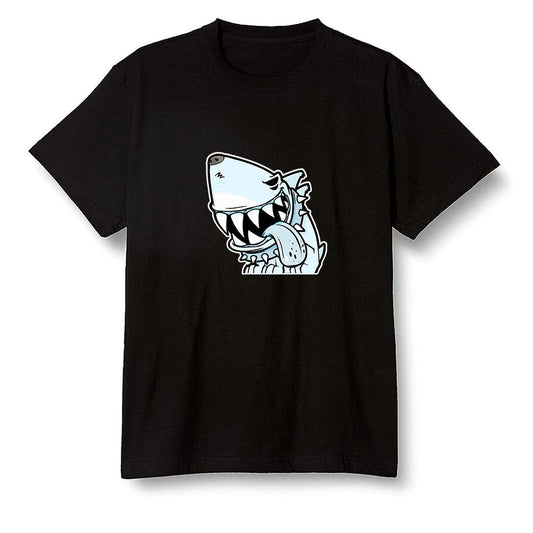 Pop Colour AJ1 NRG Joint Model - White - Shark dog - Black Men T-shirt