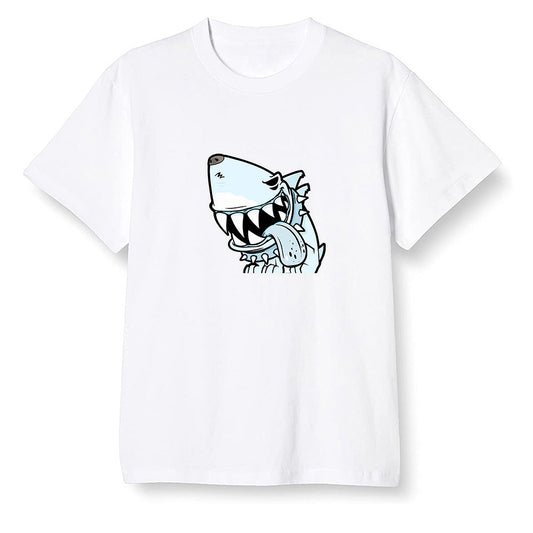 Pop Colour AJ1 NRG Joint Model - White - Shark dog - White Men T-shirt
