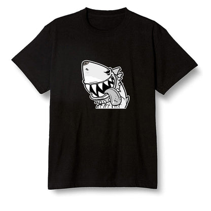 Pop Colour AJ1 Retro High '85 OG Neutral Grey - Shark dog - Black Men T-shirt