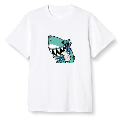 Pop Colour AJ1 High OG TIE DYE - Shark dog - White Men T-shirt