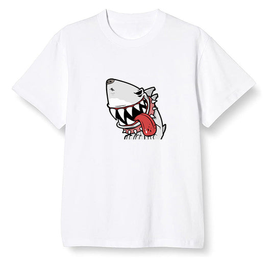 Pop Colour AJ1 High OG Satin Snake Chicago - Shark dog - White Men T-shirt