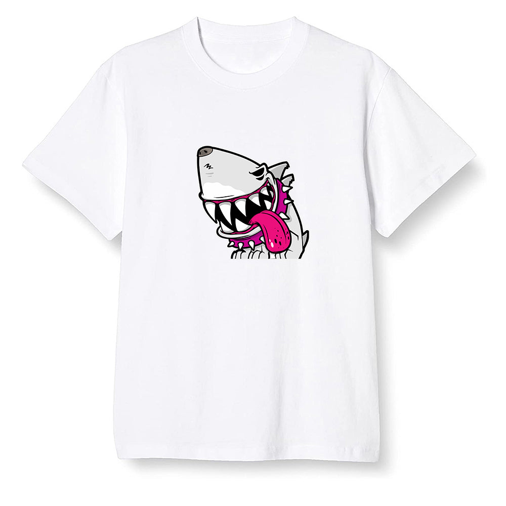 Pop Colour AJ1 Zoom Cmft Psg - Shark dog - White Men T-shirt