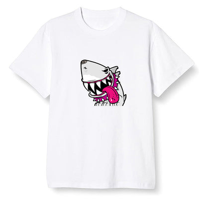 Pop Colour AJ1 Zoom Cmft Psg - Shark dog - White Men T-shirt