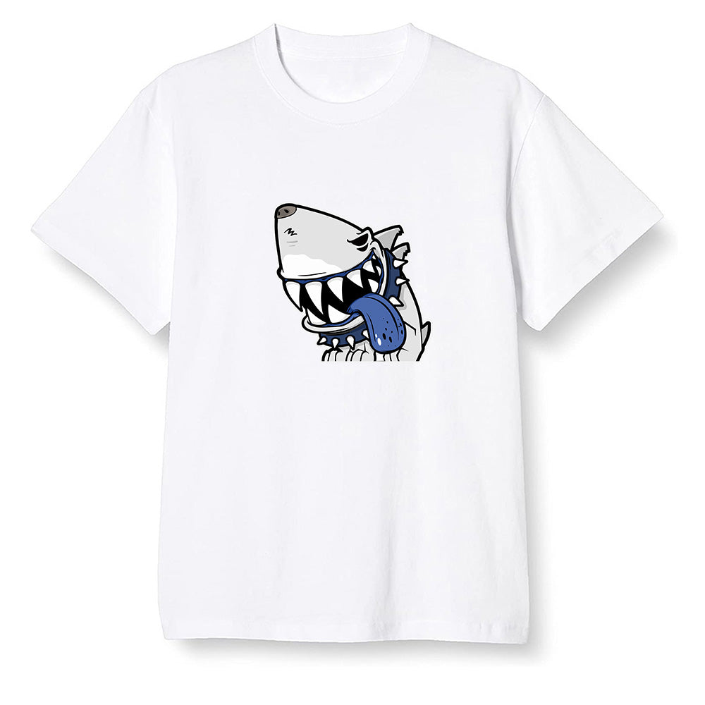 Pop Colour AJ1 High OG CO JP Midnight Navy - Shark dog - White Men T-shirt