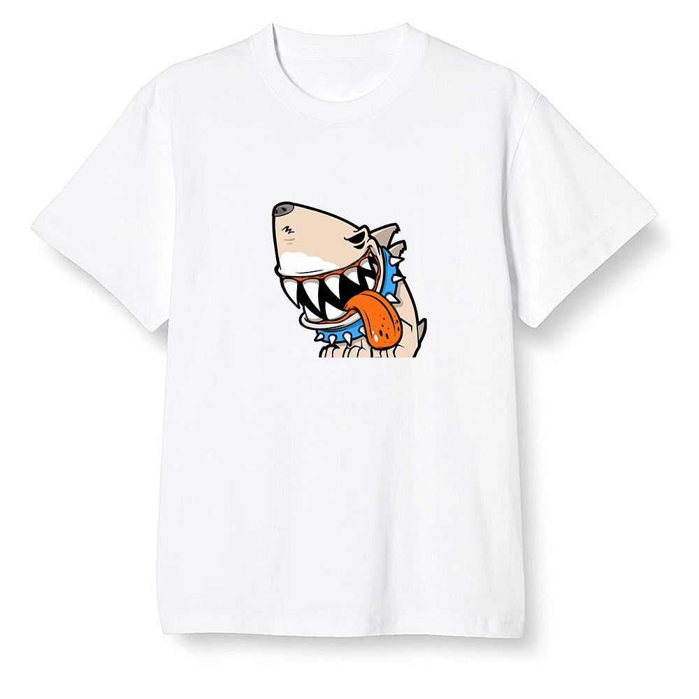 Pop Colour AJ1 Retro High OG PRO Prototype - Shark dog - White Men T-shirt
