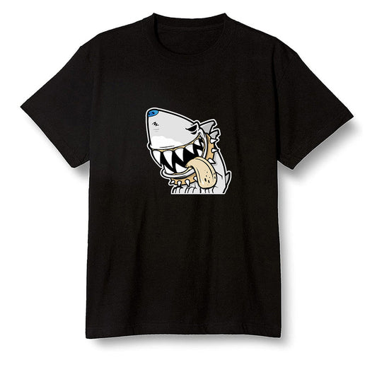 Pop Colour AJ1 Low Travis Scott X Fragment - Shark dog - Black Men T-shirt