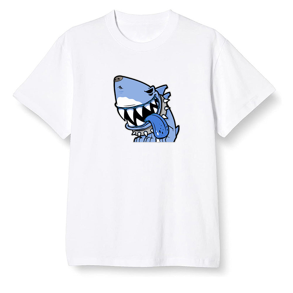 Pop Colour AJ13 Retro Black Royal - Shark dog - White Men T-shirt