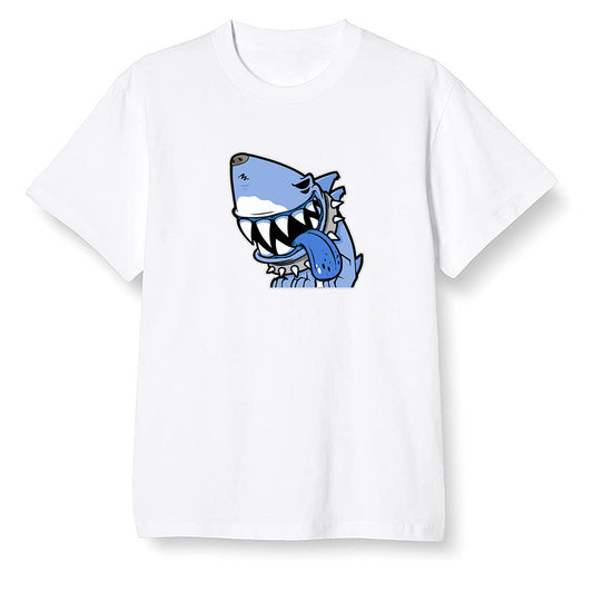 Pop Colour AJ13 Retro Black Royal - Shark dog - White Men T-shirt