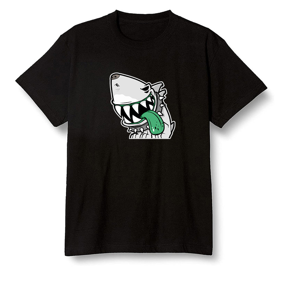 Pop Colour AJ13 Retro 'Lucky Green' - Shark dog - Black Men T-shirt