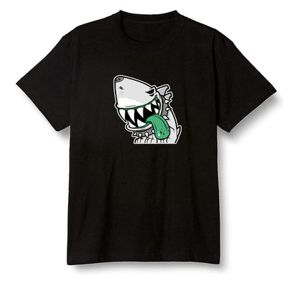 Pop Colour AJ13 Retro 'Lucky Green' - Shark dog - Black Men T-shirt