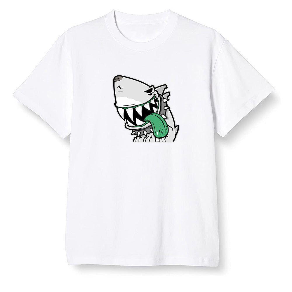 Pop Colour AJ13 Retro 'Lucky Green' - Shark dog - White Men T-shirt