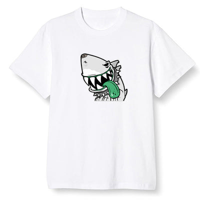 Pop Colour AJ13 Retro 'Lucky Green' - Shark dog - White Men T-shirt