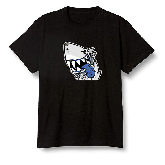 Pop Colour AJ13 Retro Flint - Shark dog - Black Men T-shirt