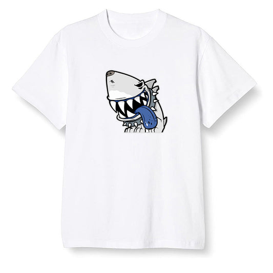 Pop Colour AJ13 Retro Flint - Shark dog - White Men T-shirt