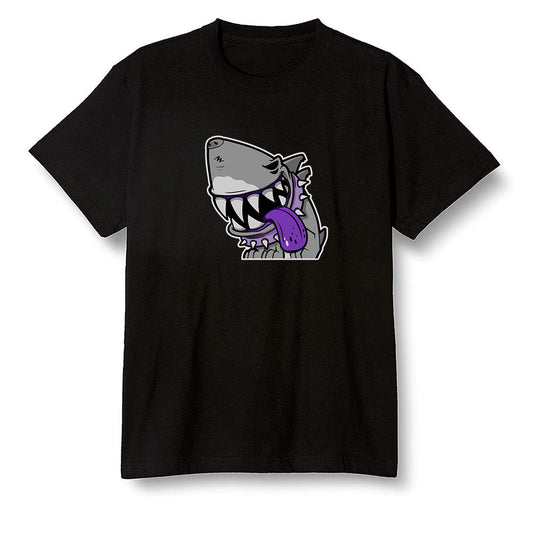 Pop Colour AJ13 Retro Court Purple - Shark dog - Black Men T-shirt