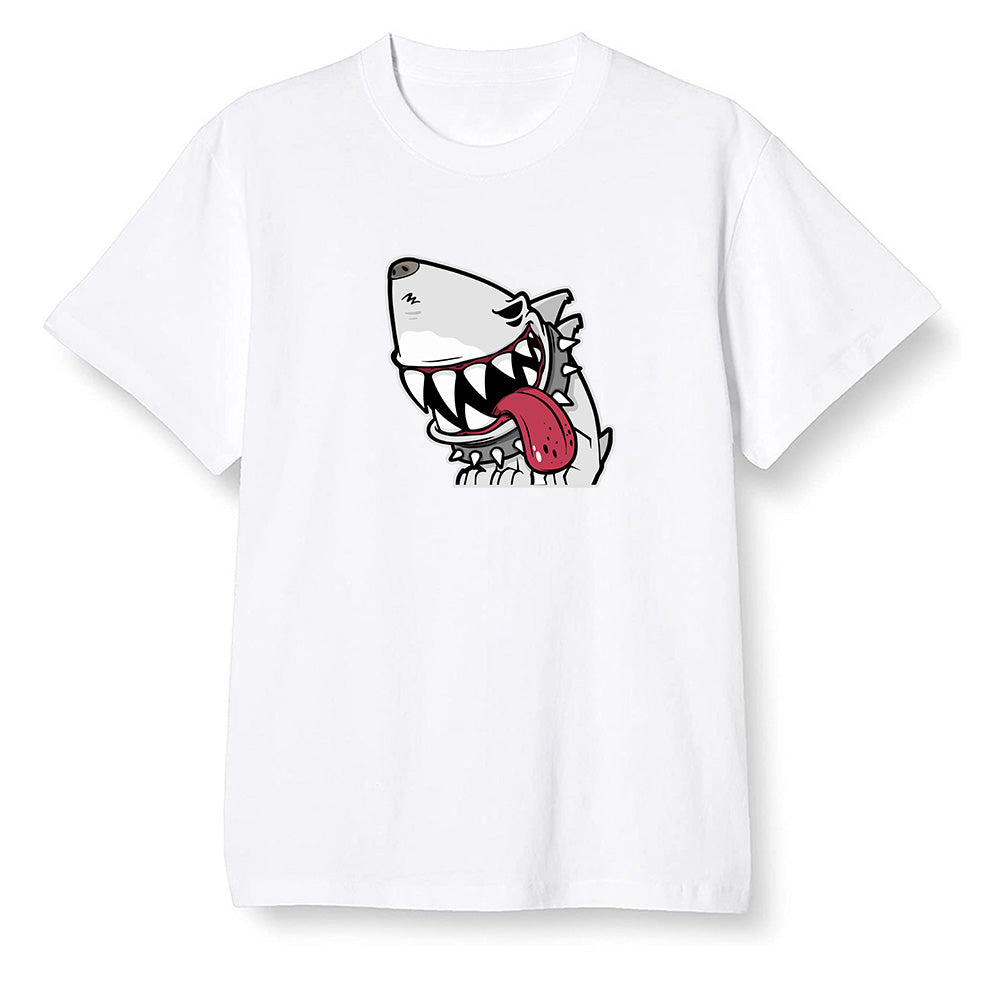 Pop Colour AJ13 Retro Gym Red Flint Grey - Shark dog - White Men T-shirt