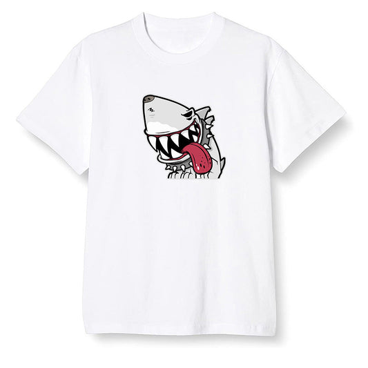 Pop Colour AJ13 Retro Gym Red Flint Grey - Shark dog - White Men T-shirt