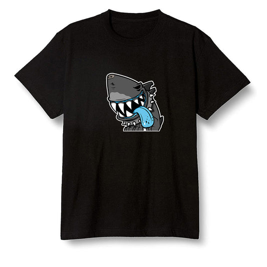 Pop Colour AJ6 Retro Unc - Univeristy Blue - Shark dog - Black Men T-shirt