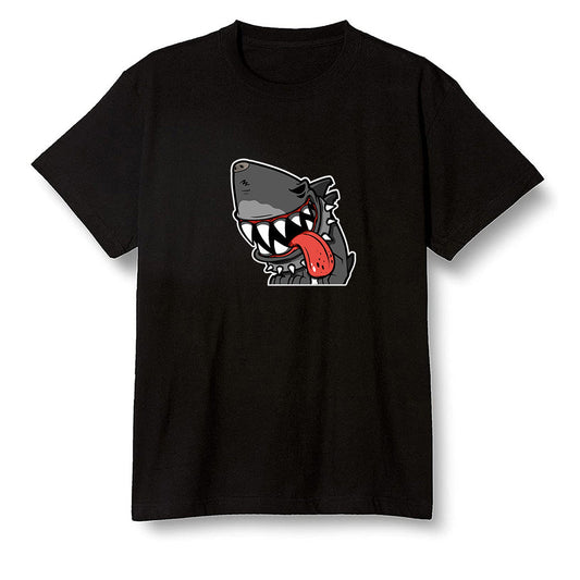 Pop Colour AJ6 Retro Black Infrared - Shark dog - Black Men T-shirt
