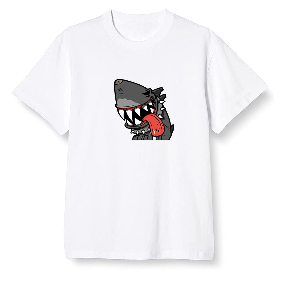 Pop Colour AJ6 Retro Black Infrared - Shark dog - White Men T-shirt