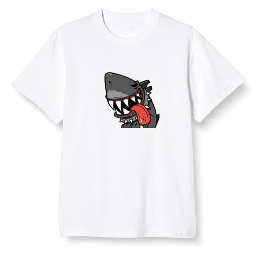 Pop Colour AJ6 Retro Black Infrared - Shark dog - White Men T-shirt