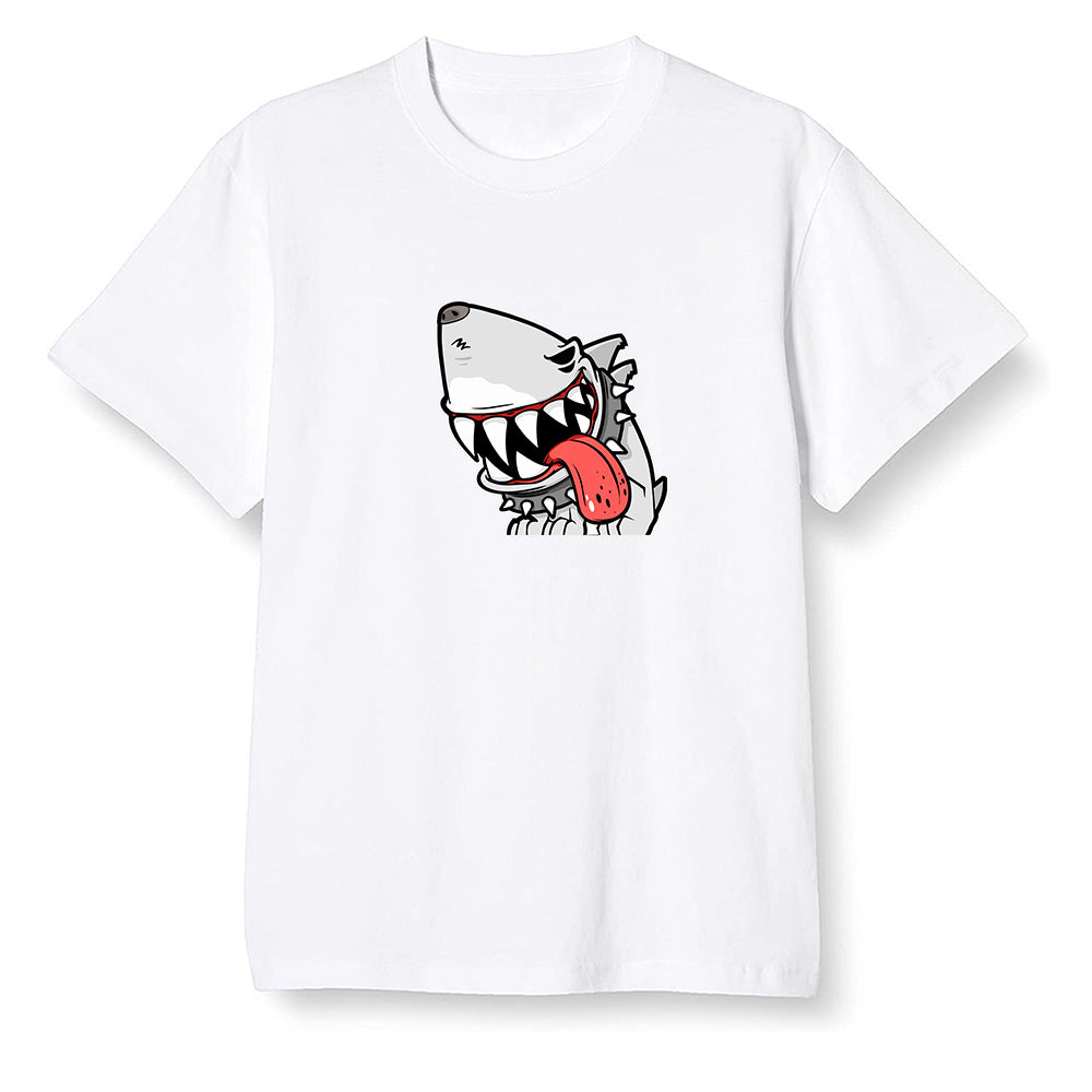 Pop Colour AJ6 Retro Tinker Hatfield - Shark dog - White Men T-shirt