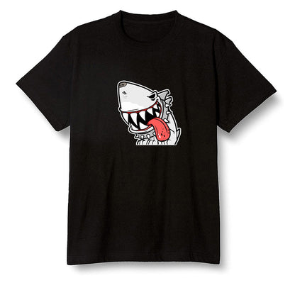 Pop Colour AJ6 Retro White Infrared - Shark dog - Black Men T-shirt