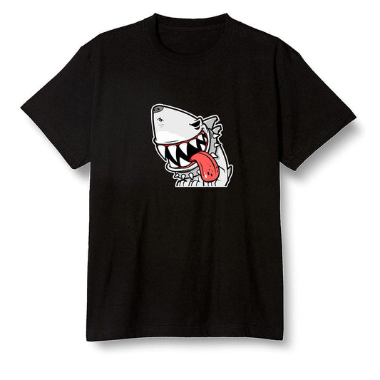 Pop Colour AJ6 Retro White Infrared - Shark dog - Black Men T-shirt