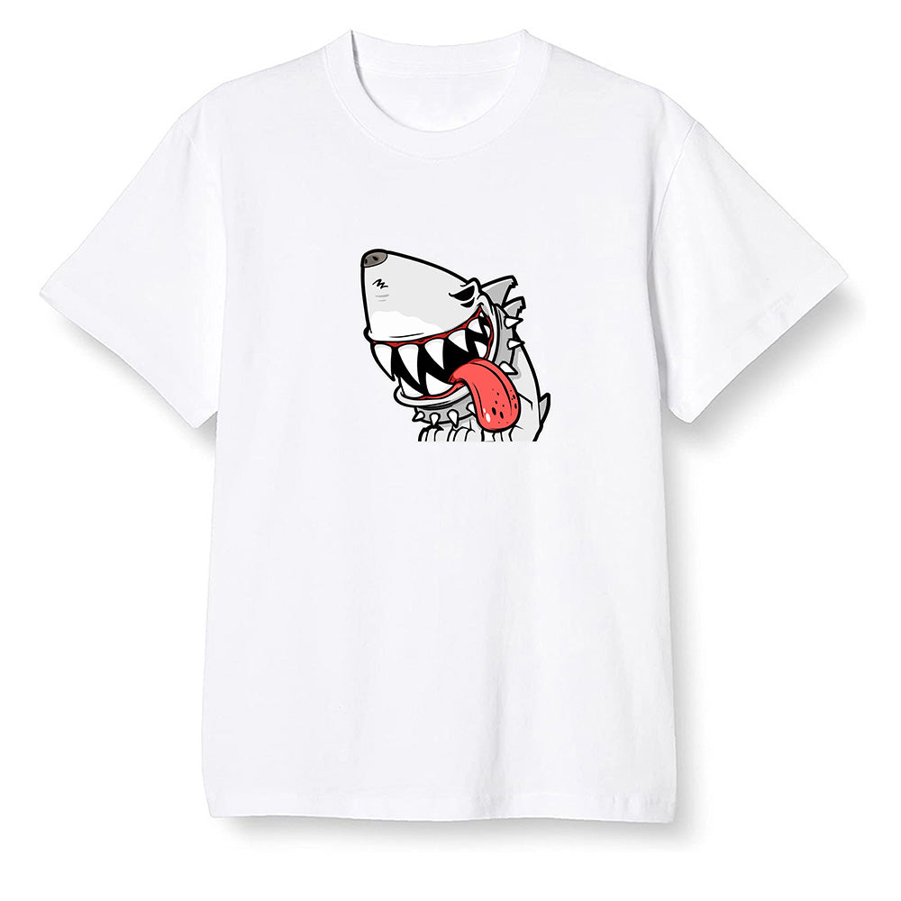 Pop Colour AJ6 Retro White Infrared - Shark dog - White Men T-shirt