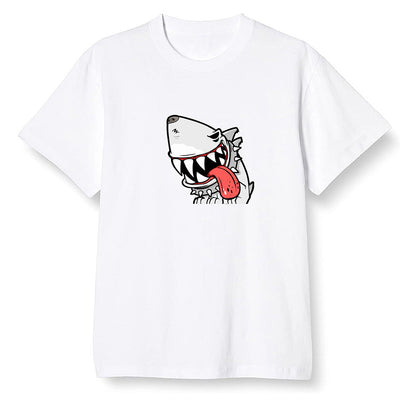 Pop Colour AJ6 Retro White Infrared - Shark dog - White Men T-shirt
