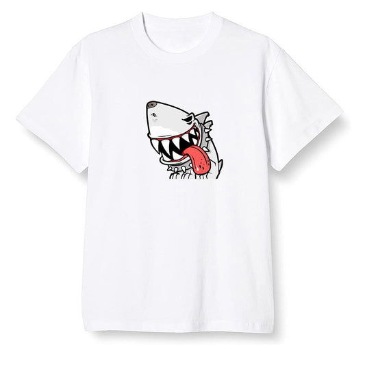 Pop Colour AJ6 Retro White Infrared - Shark dog - White Men T-shirt