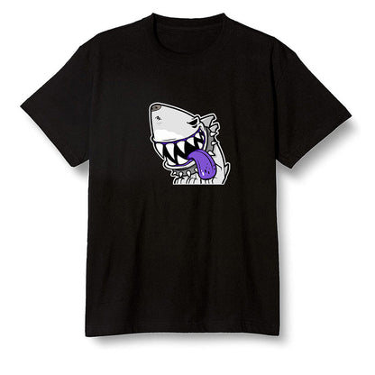 Pop Colour AJ6 Retro Ltr Flint - Shark dog - Black Men T-shirt
