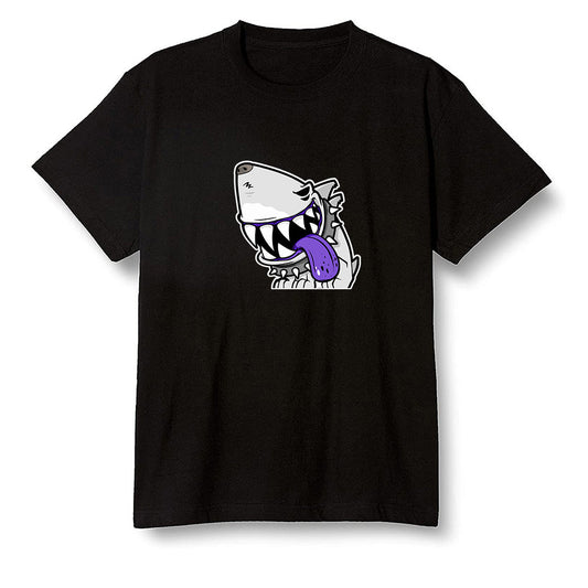 Pop Colour AJ6 Retro Ltr Flint - Shark dog - Black Men T-shirt